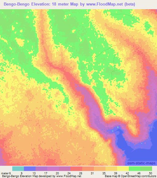 Bengo-Bengo,Mozambique Elevation Map