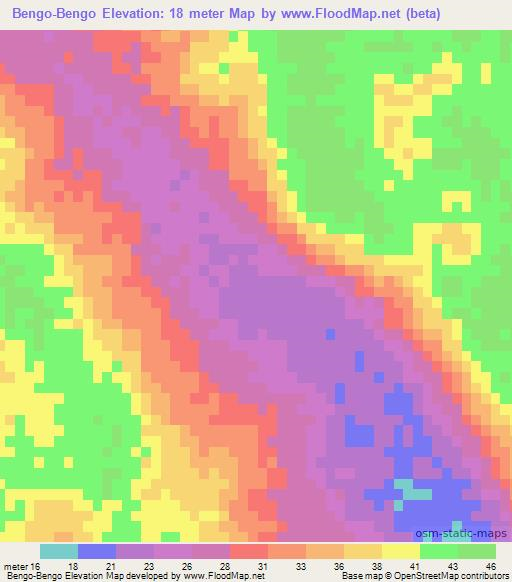 Bengo-Bengo,Mozambique Elevation Map