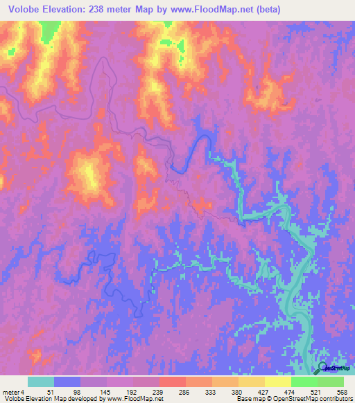 Elevation of Volobe,Madagascar Elevation Map, Topography, Contour