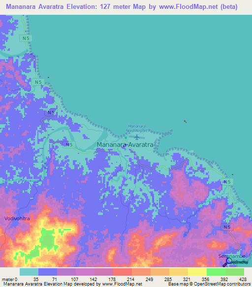 Elevation of Mananara Avaratra,Madagascar Elevation Map, Topography ...