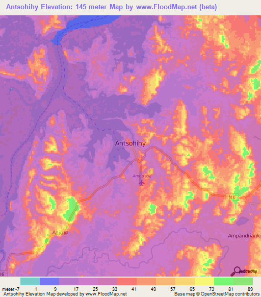 Antsohihy,Madagascar Elevation Map