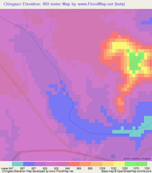 Chingazo,Pakistan Elevation Map