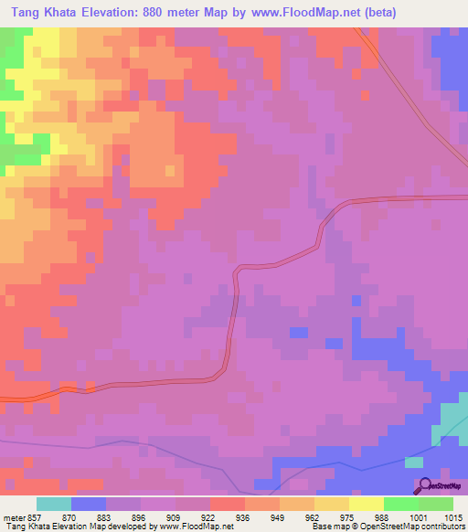 Tang Khata,Pakistan Elevation Map