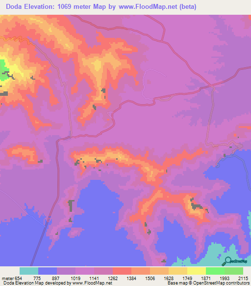 Doda,Pakistan Elevation Map