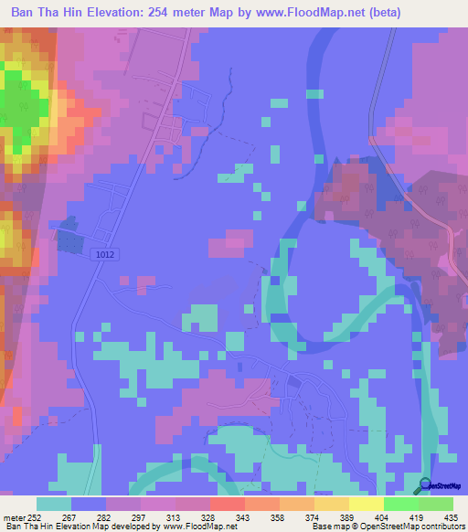 Ban Tha Hin,Thailand Elevation Map