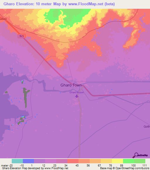 Gharo,Pakistan Elevation Map