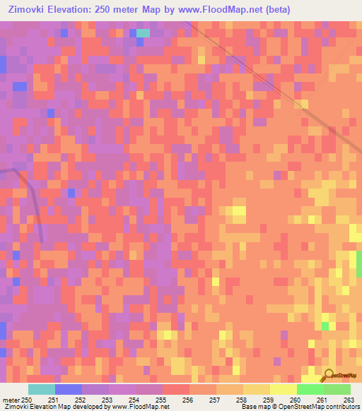 Zimovki,Uzbekistan Elevation Map