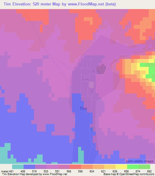 Tim,Uzbekistan Elevation Map