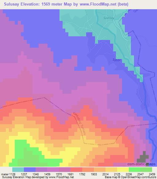 Sulusay,Uzbekistan Elevation Map