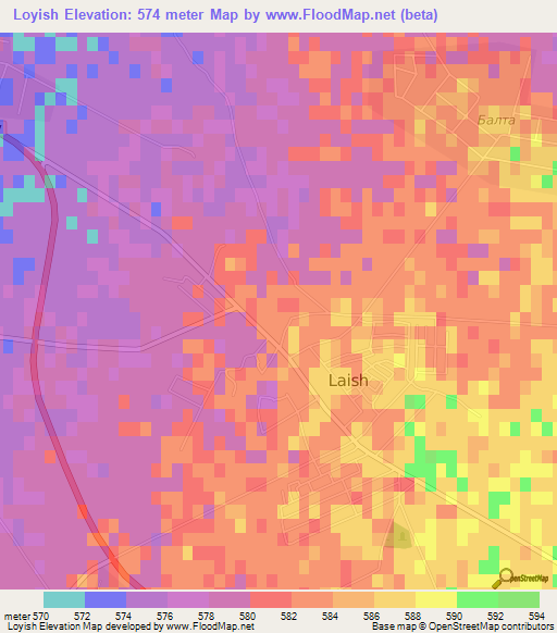 Loyish,Uzbekistan Elevation Map