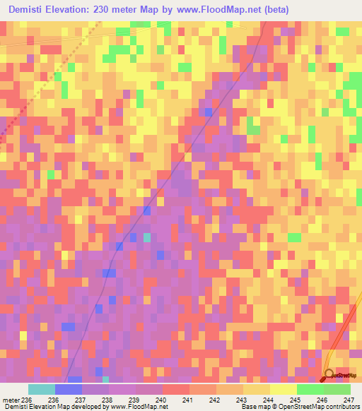 Demisti,Uzbekistan Elevation Map