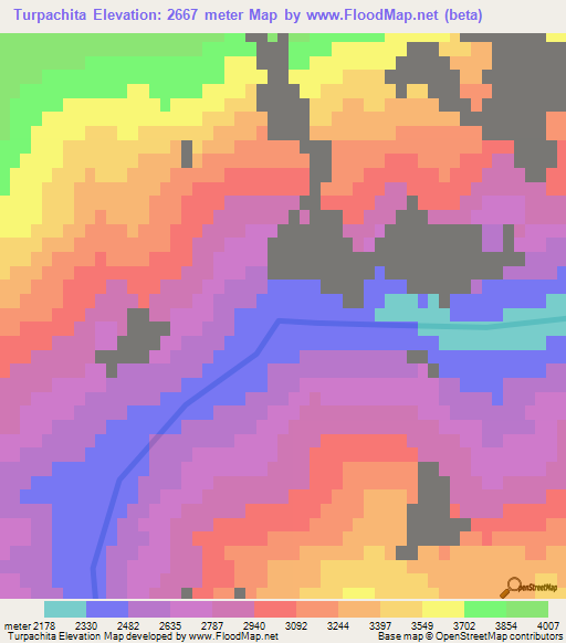 Turpachita,Kyrgyzstan Elevation Map