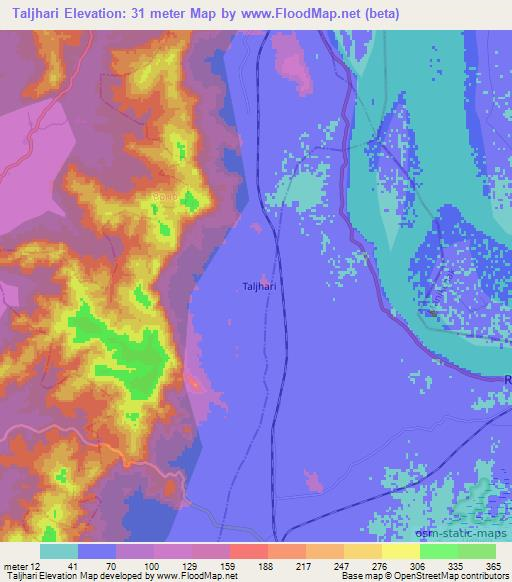 Taljhari,India Elevation Map