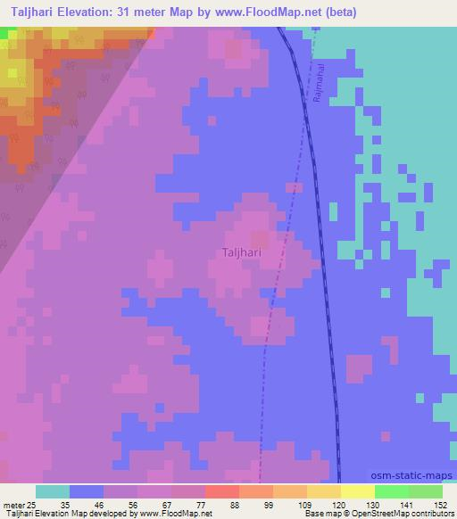 Taljhari,India Elevation Map