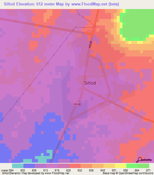 Sillod,India Elevation Map