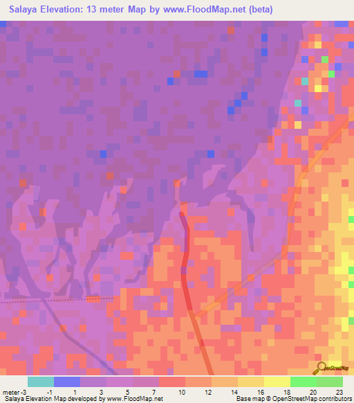 Salaya,India Elevation Map