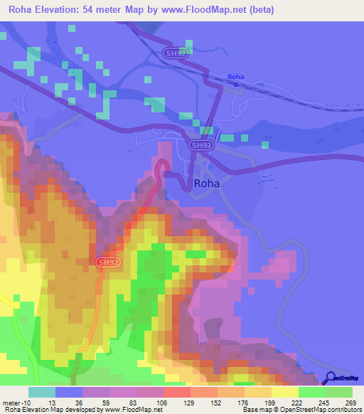 Roha,India Elevation Map