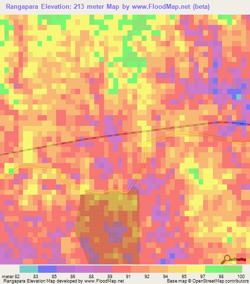 Rangapara,India Elevation Map