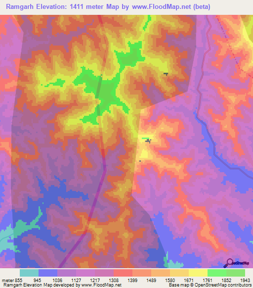 Elevation of Ramgarh,India Elevation Map, Topography, Contour