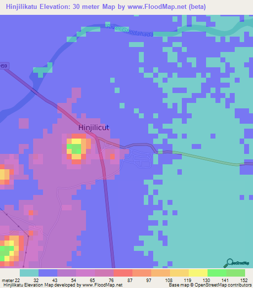 Hinjilikatu,India Elevation Map