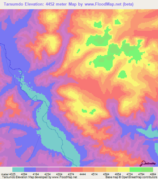 Tarsumdo,China Elevation Map