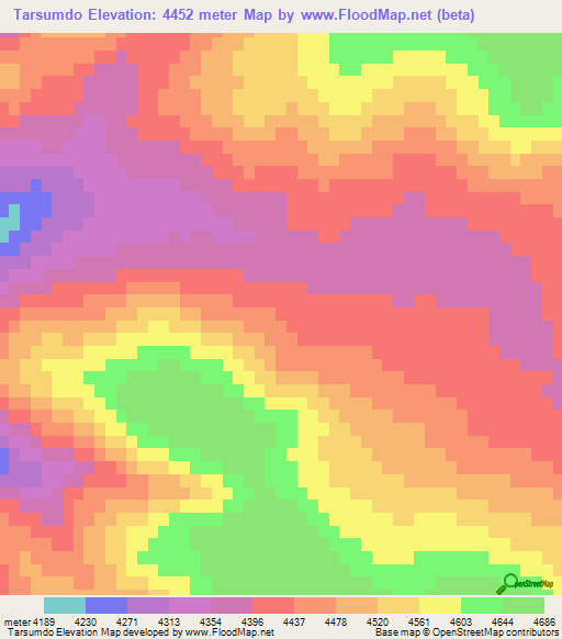 Tarsumdo,China Elevation Map