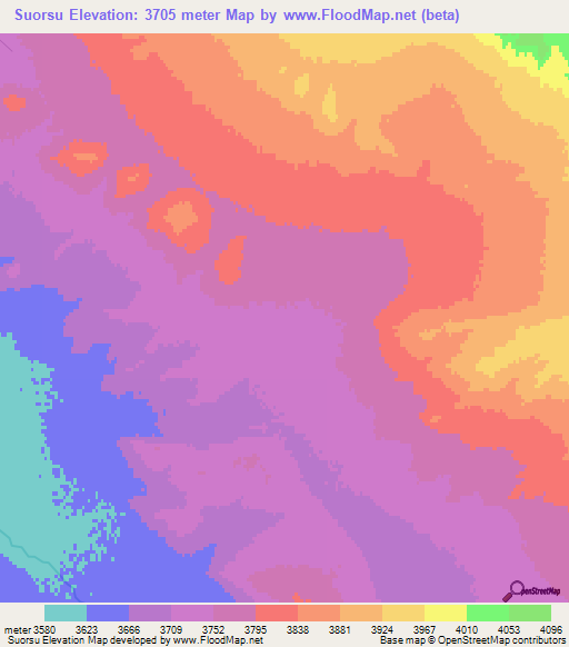 Suorsu,China Elevation Map