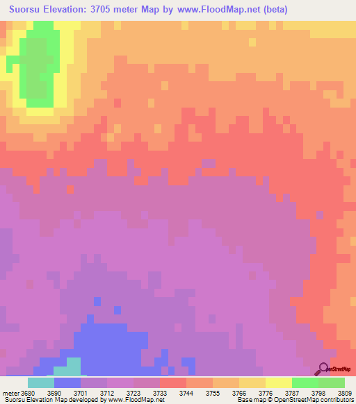 Suorsu,China Elevation Map