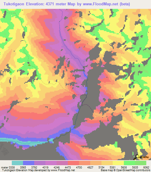 Tukotigaon,Nepal Elevation Map