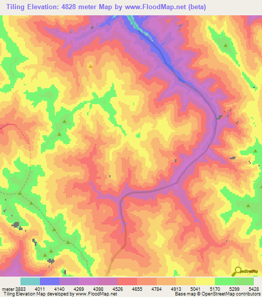 Tiling,Nepal Elevation Map