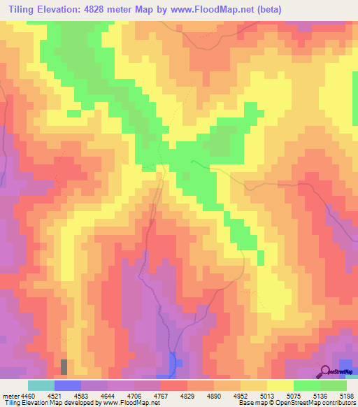 Tiling,Nepal Elevation Map