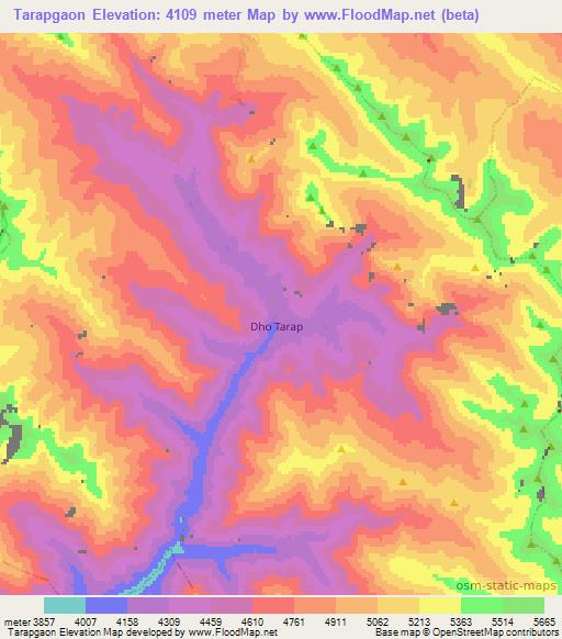 Tarapgaon,Nepal Elevation Map