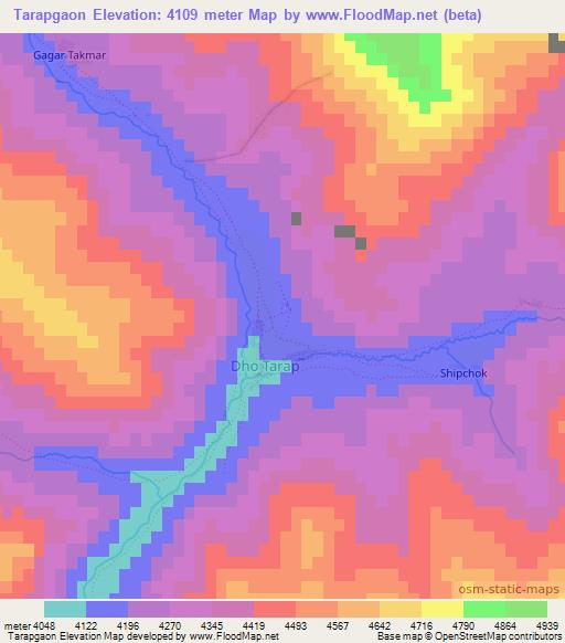 Tarapgaon,Nepal Elevation Map