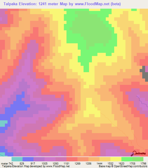 Talpaka,Nepal Elevation Map