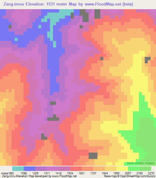 Zang-imnu,Myanmar Elevation Map