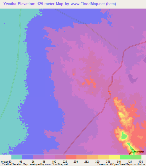 Ywatha,Myanmar Elevation Map