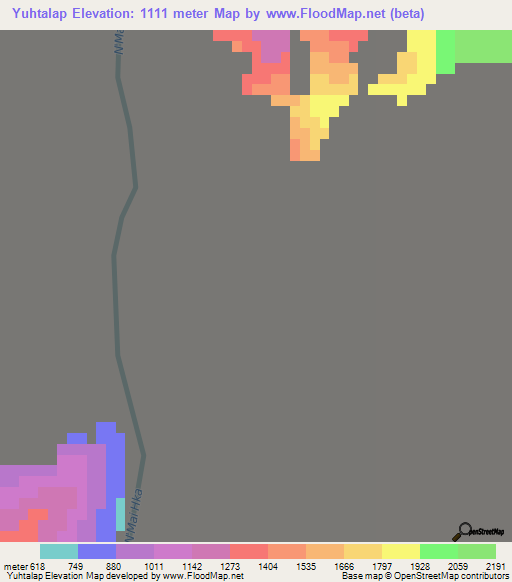 Yuhtalap,Myanmar Elevation Map