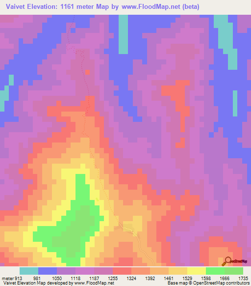 Vaivet,Myanmar Elevation Map