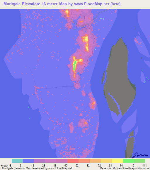 Muritgale,Myanmar Elevation Map