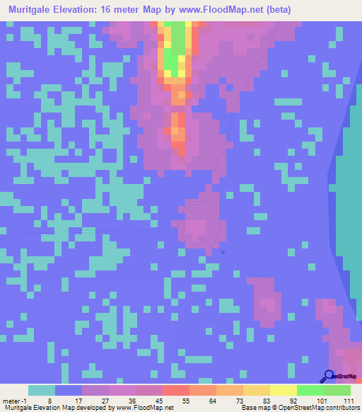 Muritgale,Myanmar Elevation Map