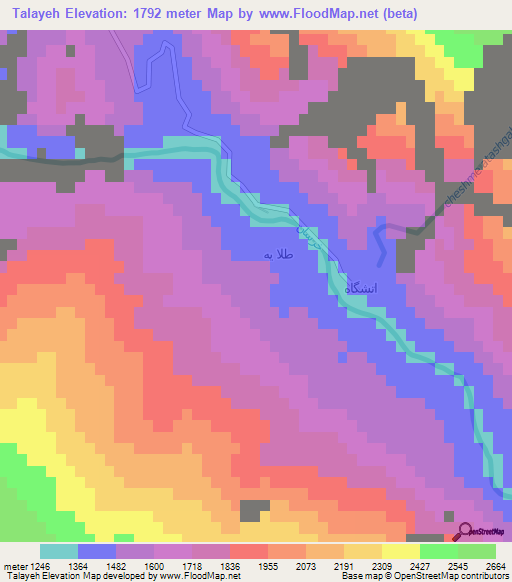 Talayeh,Iran Elevation Map