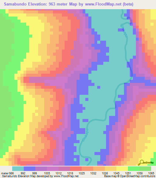 Samabundo,Angola Elevation Map