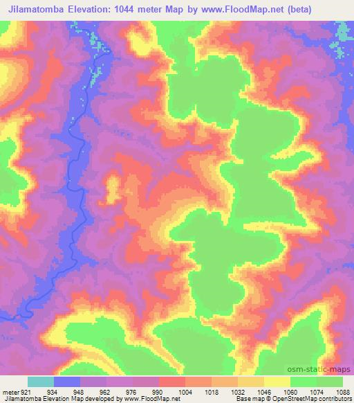 Jilamatomba,Angola Elevation Map