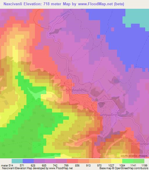 Naxcivanli,Azerbaijan Elevation Map