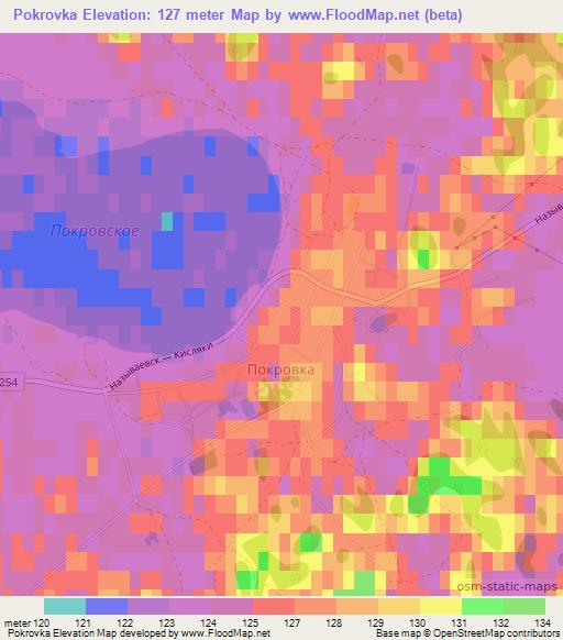 Pokrovka,Russia Elevation Map