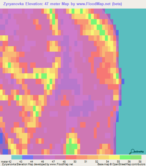 Zyryanovka,Russia Elevation Map