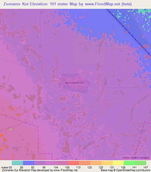 Zvonarev Kut,Russia Elevation Map