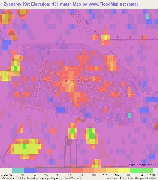 Zvonarev Kut,Russia Elevation Map