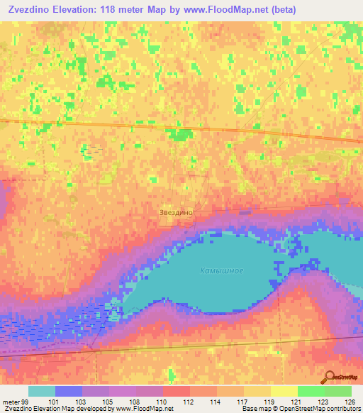 Zvezdino,Russia Elevation Map