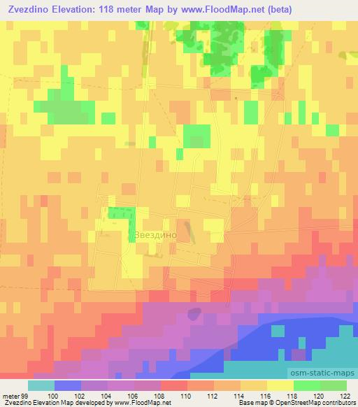 Zvezdino,Russia Elevation Map